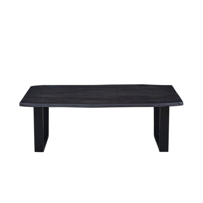 Mesa de jantar de 240 cm em madeira maciça de acácia e metal | Acacia Black Forest