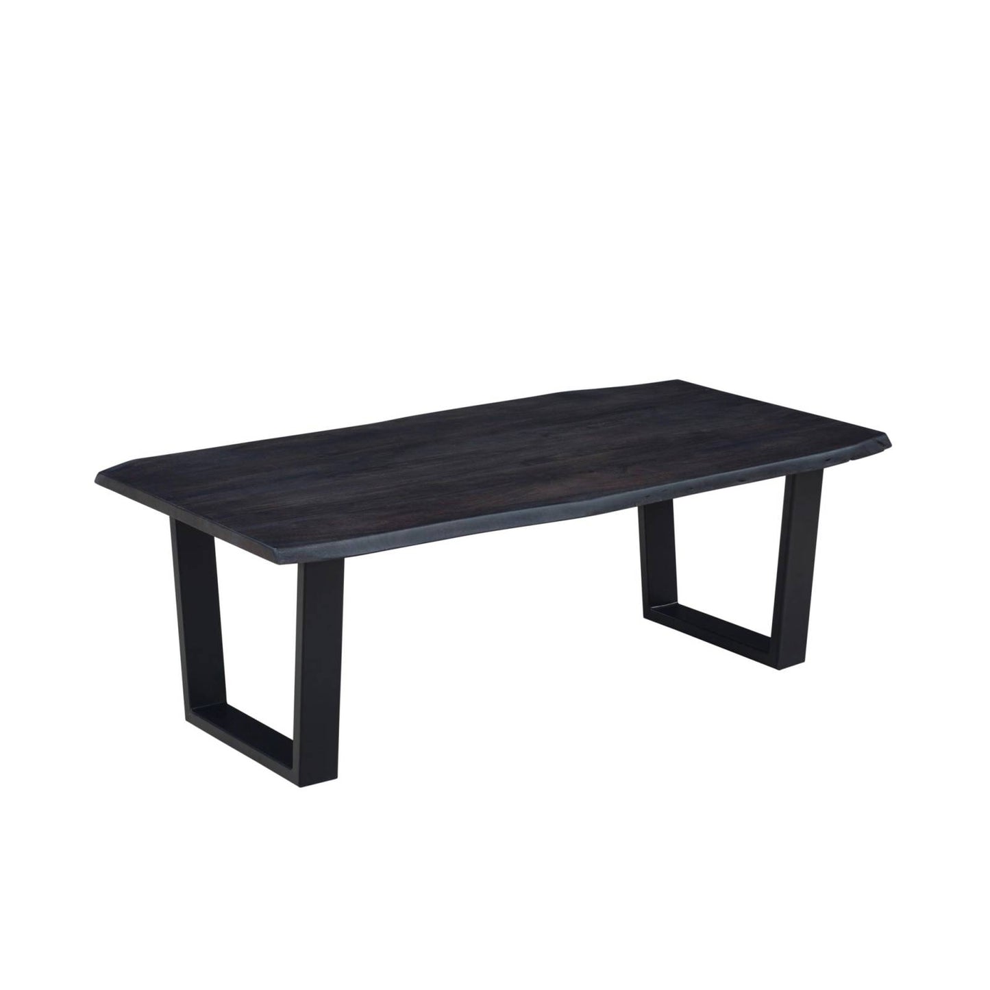 Mesa de jantar de 240 cm em madeira maciça de acácia e metal | Acacia Black Forest