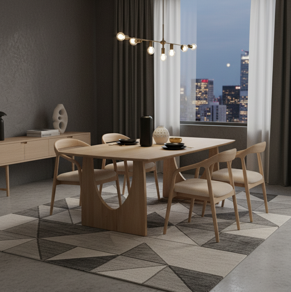 Mesa de jantar 200x100 em madeira maciça de mangueira | Dali