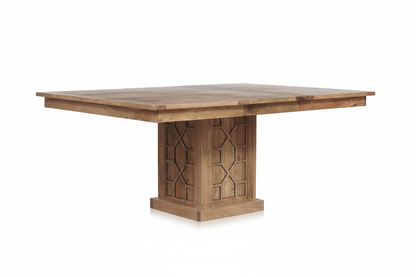Table à manger carrée 130 cm avec rallonge | Acacia Punjab-II