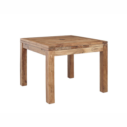 Mesa de jantar quadrada extensível 100 - Acácia Gordon