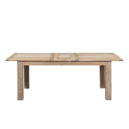 Mesa de jantar com tampo de cana de 180 cm e extensão de 40 cm | Acacia Tatoo II