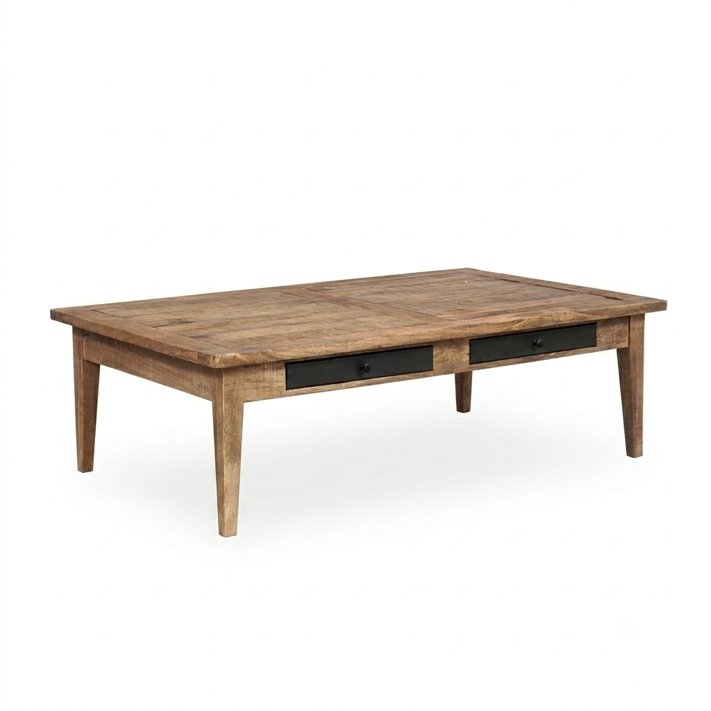 Table basse 4 tiroirs | Manguier Farm II