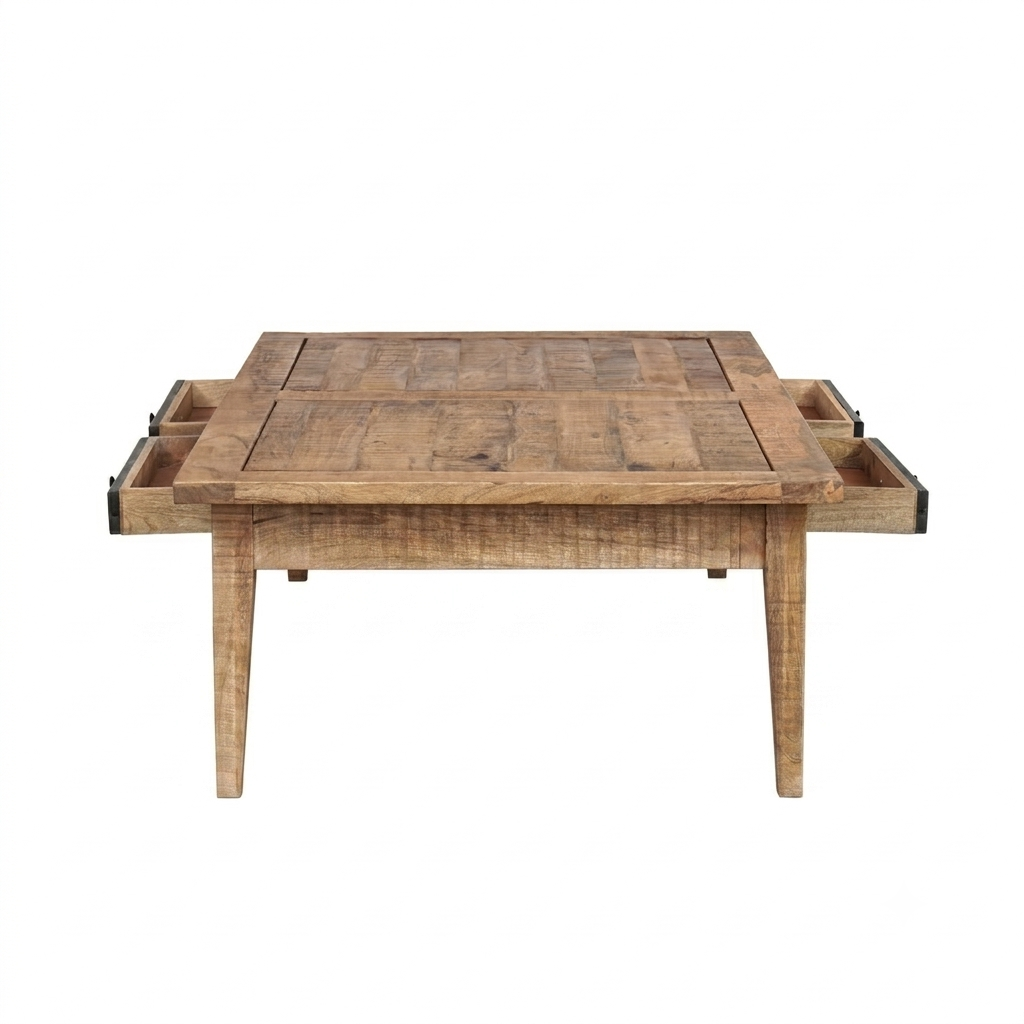 Table basse 4 tiroirs | Manguier Farm II