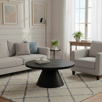 Table basse Blax 110Ø (noir)
