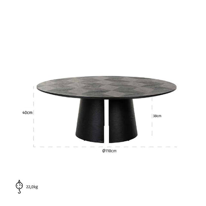 Mesa de centro Blax 110Ø (preta)