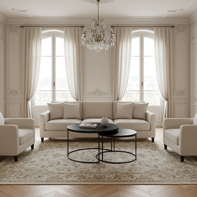 Table basse Bolder set de 2 aluminium noir