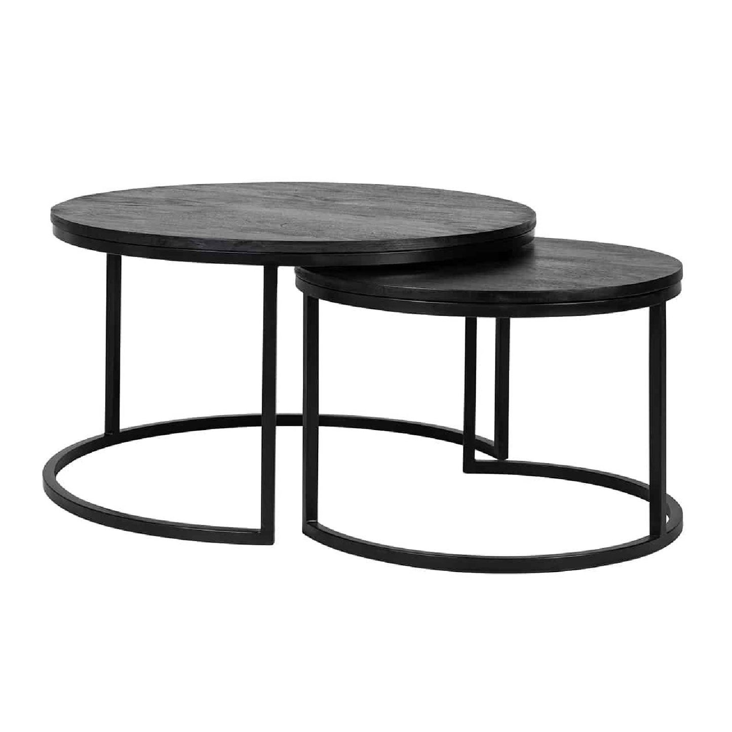 Conjunto de 2 mesas de centro Catana (preto)