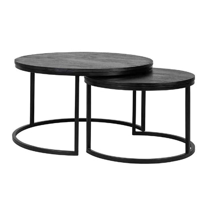 Conjunto de 2 mesas de centro Catana (preto)