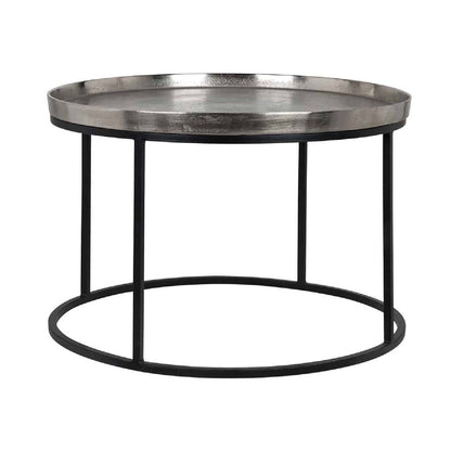 Mesa de centro Lyam alumínio prata 70Ø