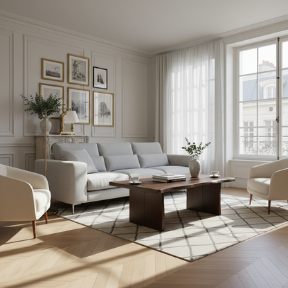 Mesa de centro com rebordo natural | Acácia Sansur