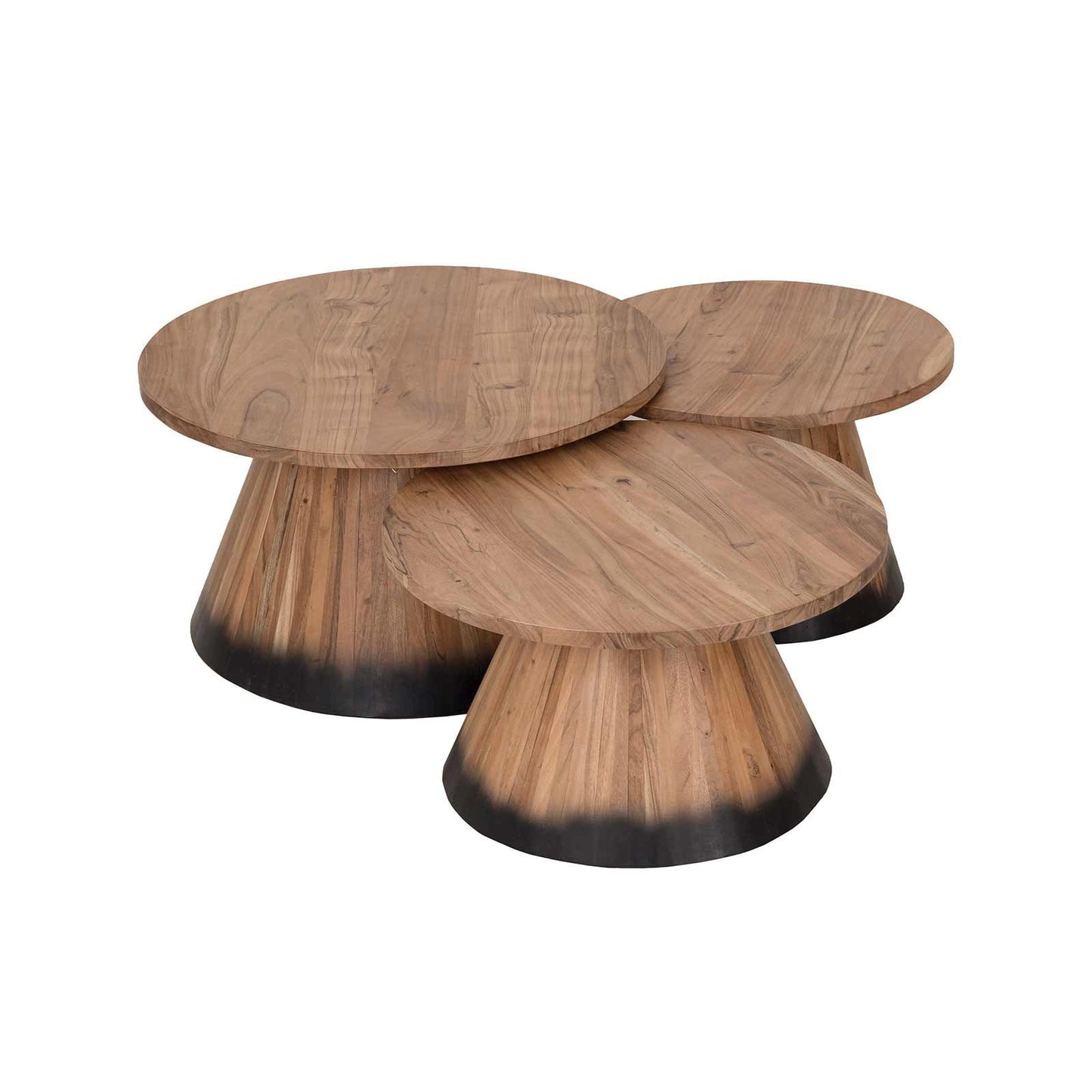 Mesa de centro redonda de madeira 70 cm | Acacia Dimona