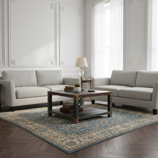 Mesa de centro quadrada 80 cm | Madeira de manga Pushkar