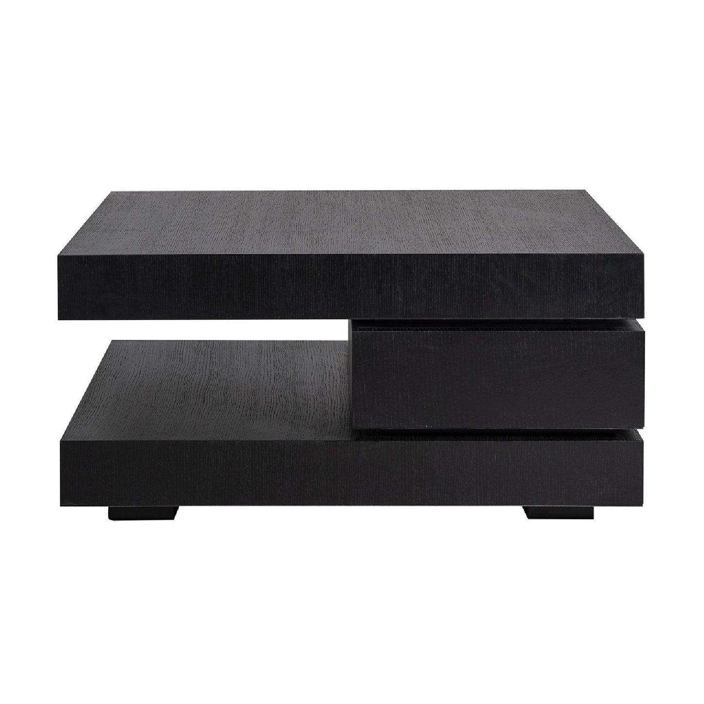 Table basse carrée noir Blok C "Chêne Oakura"