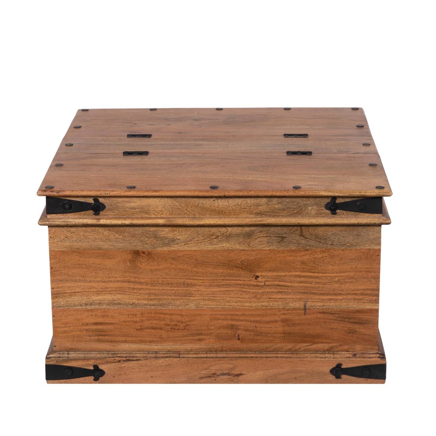 Mesa de centro cuadrada de tronco en acacia maciza