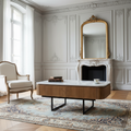 Table basse plateau marbre blanc | Manguier Kfir II