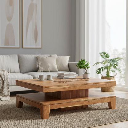 Mesa de centro retangular 140 cm | Acácia Kavish II