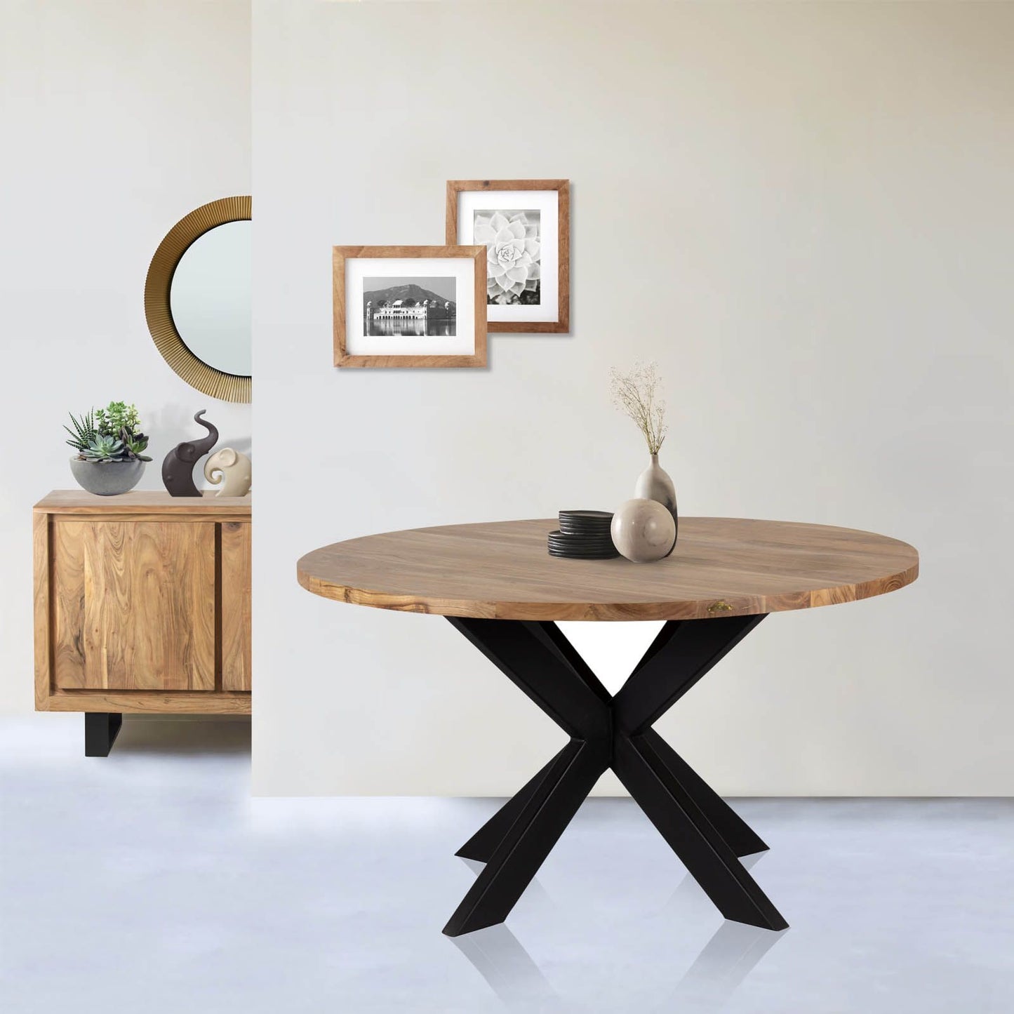 Mesa de centro redonda 90 cm | Acacia Bunting