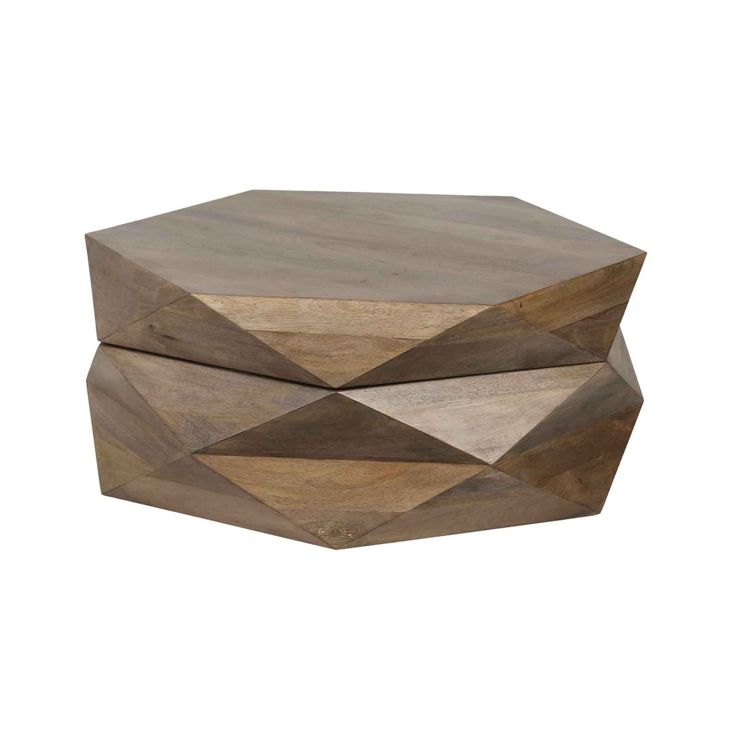 Table basse ronde avec rangement | Manguier Mercana