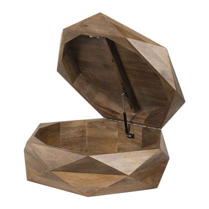 Table basse ronde avec rangement | Manguier Mercana