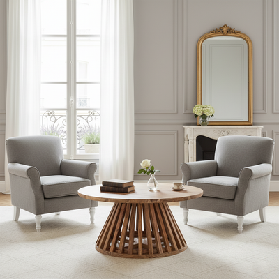 Table basse ronde bois massif | Acacia Kfir