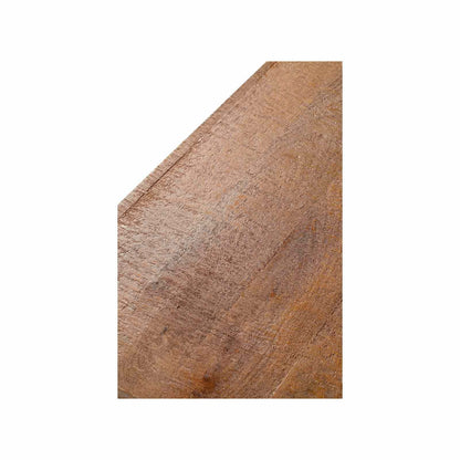 Mesa de centro esculpida com 1 gaveta, 1 nicho em madeira de mangueira maciça - Escultura