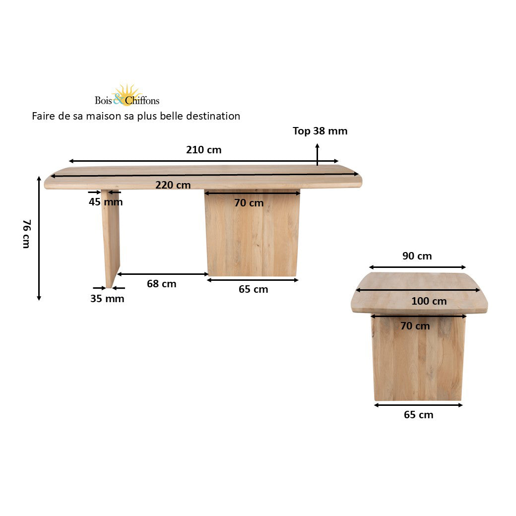Mesa de refeição 220x100 | Ariel II