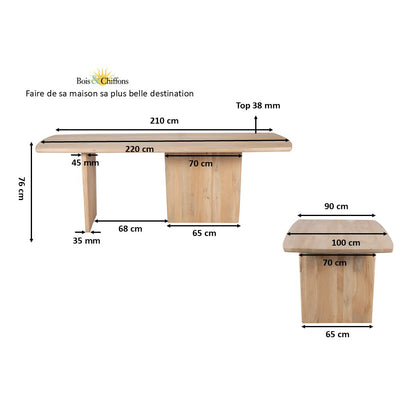 Mesa de refeição 220x100 | Ariel II