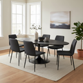 Mesa de jantar oval Blax 250 (preta)