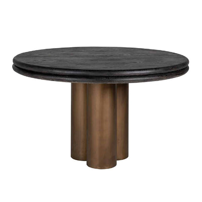 Mesa de jantar Macaron 130Ø (preto rústico)