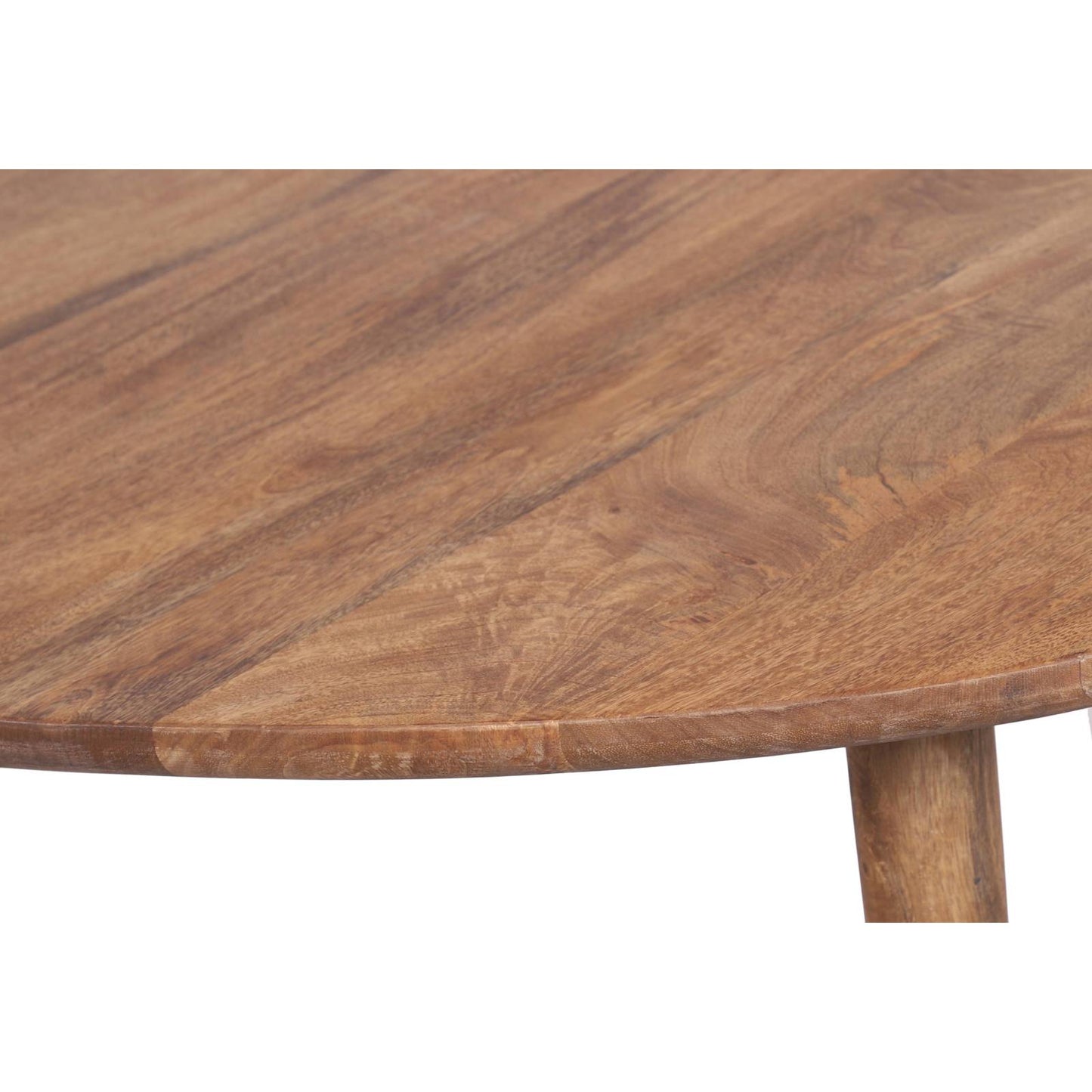 Mesa de jantar em formato de diamante em madeira maciça de manga