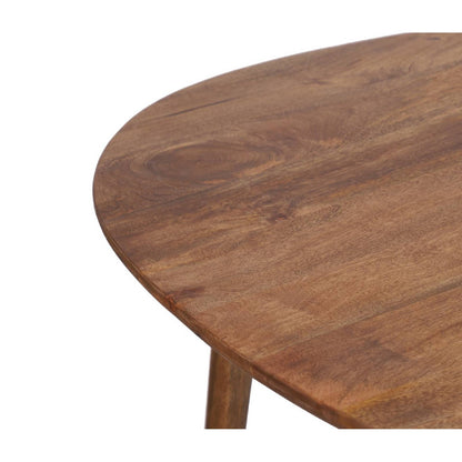 Mesa de jantar em formato de diamante em madeira maciça de manga