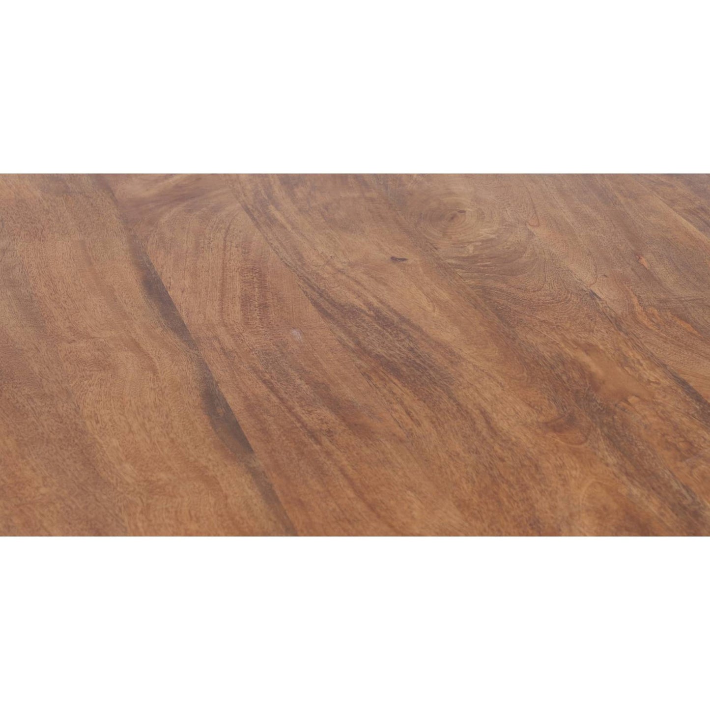 Mesa de jantar em formato de diamante em madeira maciça de manga