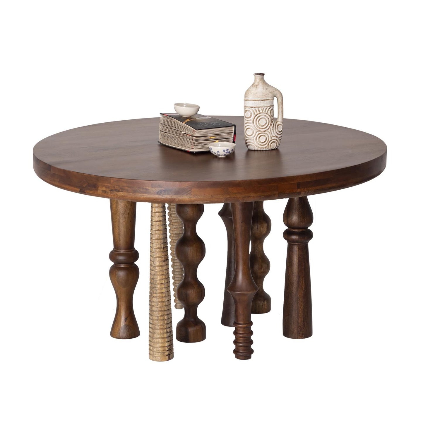 Mesa de comedor redonda de 140 cm | Madera de mango Ramón