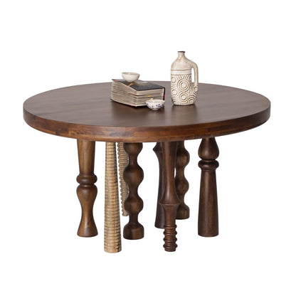 Mesa de comedor redonda de 140 cm | Madera de mango Ramón