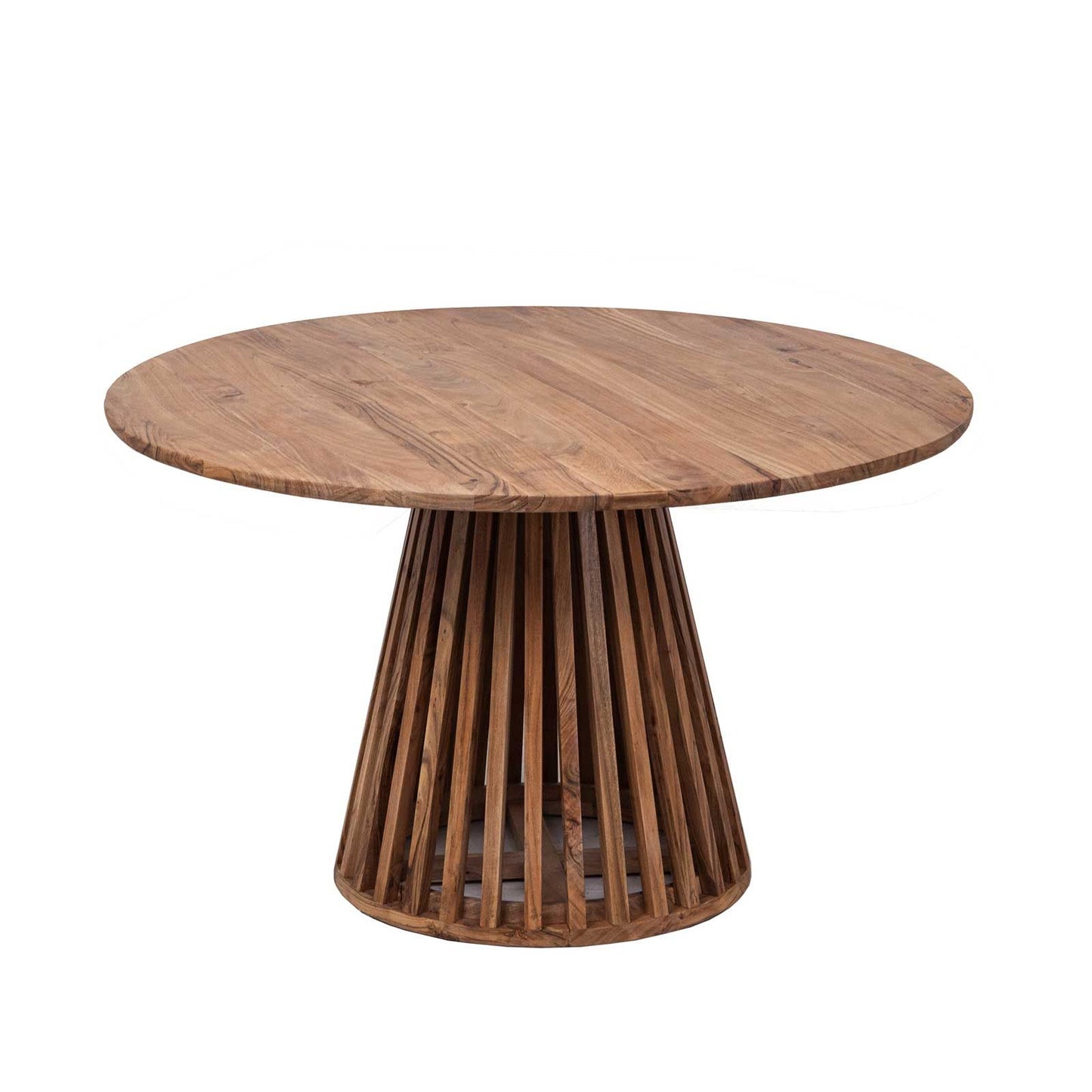 Mesa de jantar redonda de madeira maciça | Acacia Kfir