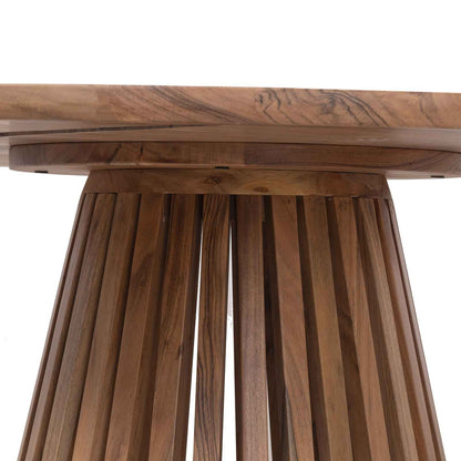 Mesa de jantar redonda de madeira maciça | Acacia Kfir