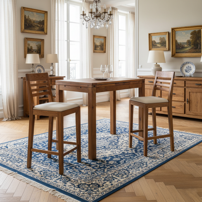 Table haute mange debout rectangulaire 130x90 miel | Acacia Gordon