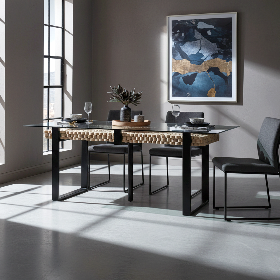 Table rectangulaire 220 cm | Acacia Sirin
