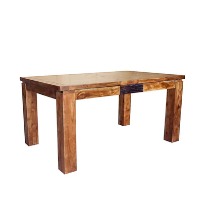 Mesa retangular de madeira entalhada em dois tons 200/280 | Acacia Maya 