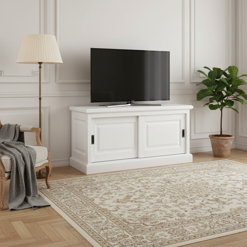 Meuble TV 2 portes | Pin Charme