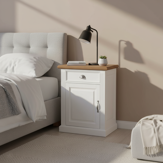 Aparador 1 porta 1 gaveta - vira à esquerda "Romance de carvalho e pinho"