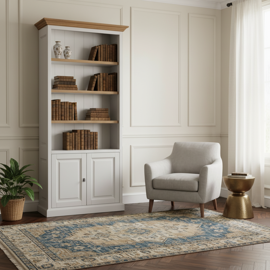 Bibliothèque "Chêne et Pin Charme"