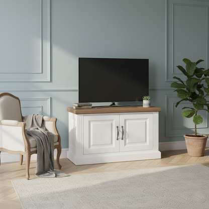 Meuble TV 2 portes "Chêne et Pin Romance"