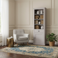 Librería de una puerta y un cajón - giro a la derecha | Pino Chic