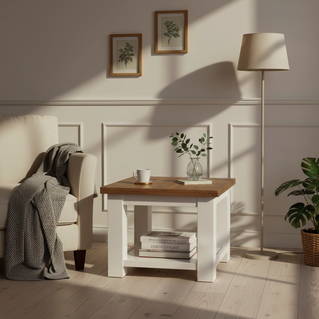 Mesa auxiliar "Roble y Pino Chic"