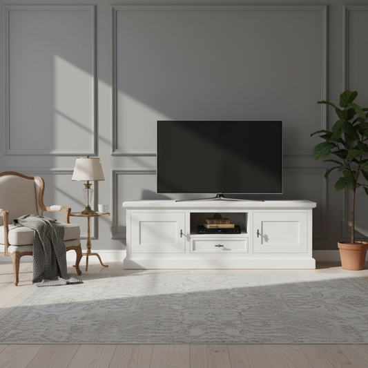 Meuble TV 2 portes 1 tiroir | Pin Tradition