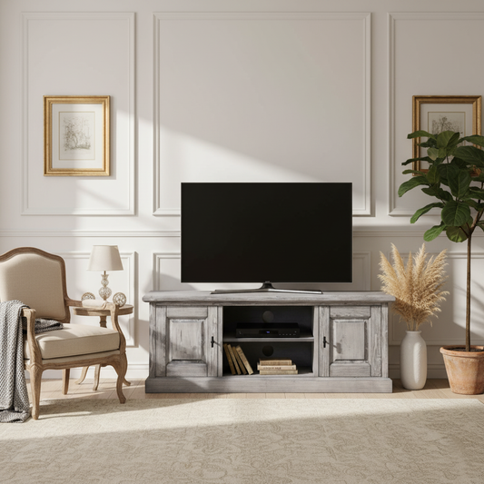 Meuble TV 2 portes "Pin Provence"