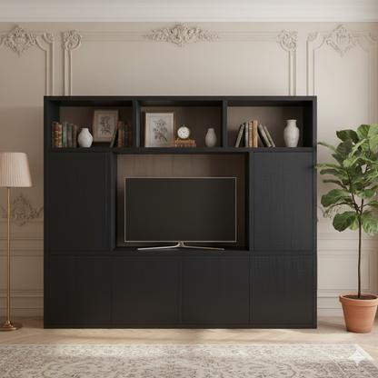 Meuble TV 5 portes "Chêne Moderne"