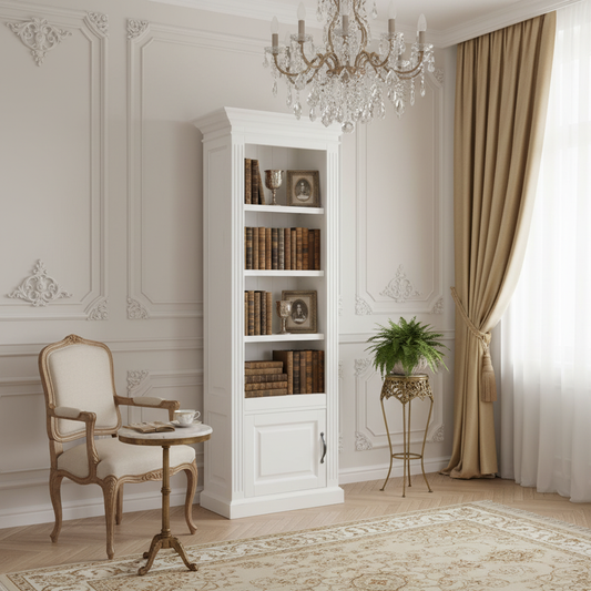 Bibliothèque avec porte -  avec des panneaux de bossage "Romance"